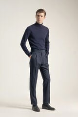 PuroEGO Calças Gurkha slim fit Azul