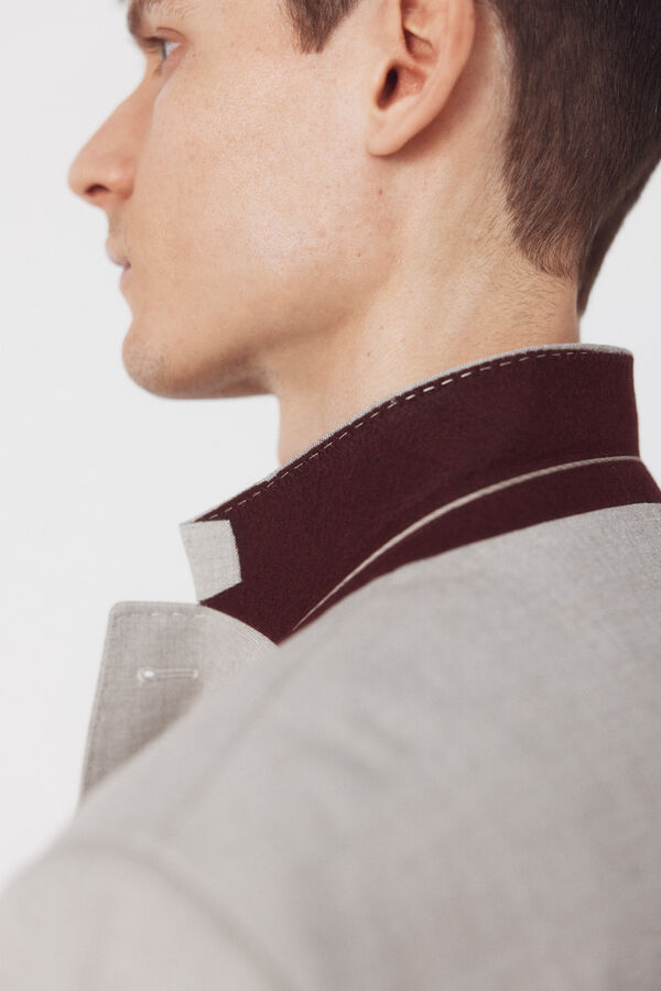 Cortefiel Blazer estrutura S&eacute;rie XXI topo Tostado