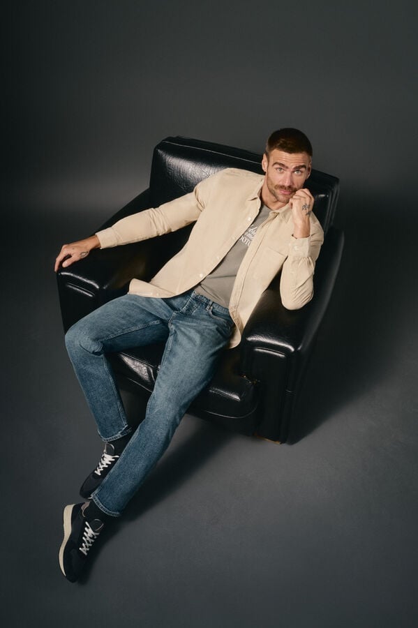 OOTO Plain corduroy shirt Beige