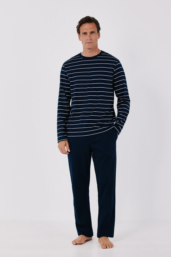 Cortefiel Jersey-knit pyjamas set Navy