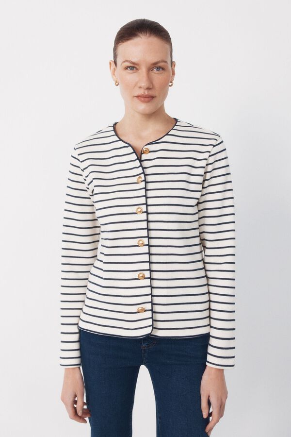 Cortefiel Rebeca vivo contraste Estampado blanco