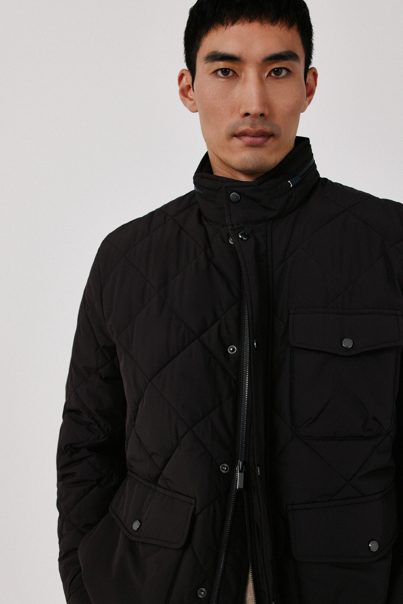 Cortefiel Diamond quilted field jacket