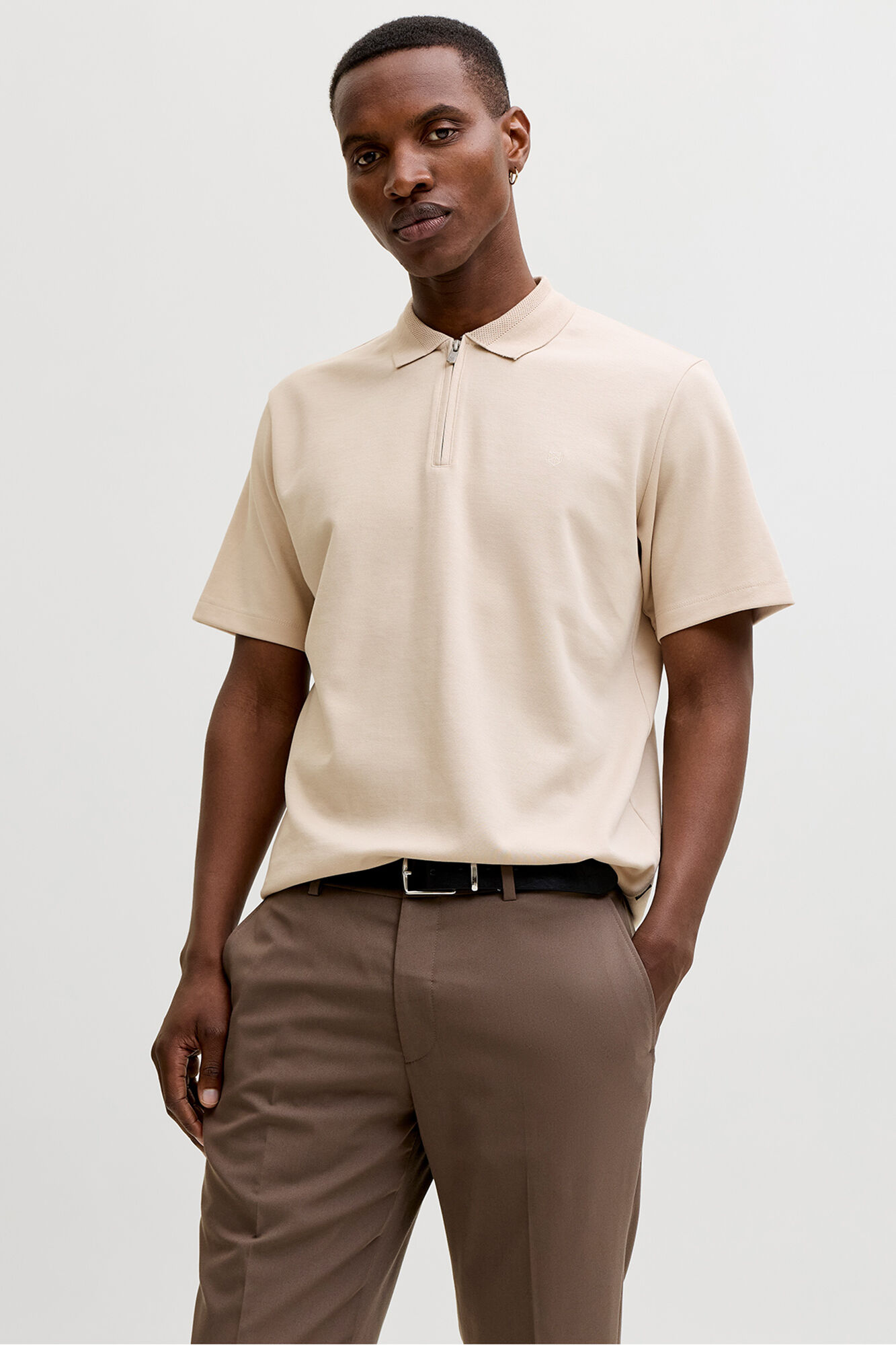 Jack & Jones Polo gola fecho-&eacute;clair