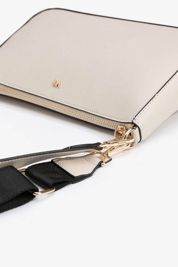 Vilanova Mala tiracolo com efeito couro Ecru