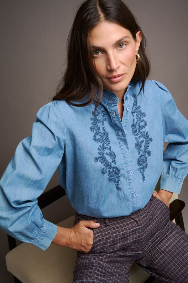 Pol&iacute;n Et Moi Denim shirt Miranda Blue