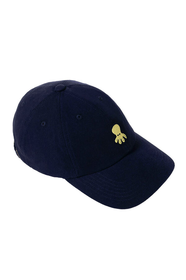 Cortefiel Basic logo washed cap Blue