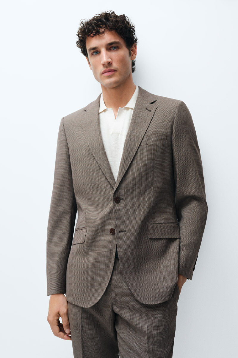 Cortefiel Mole eye bird's eye blazer