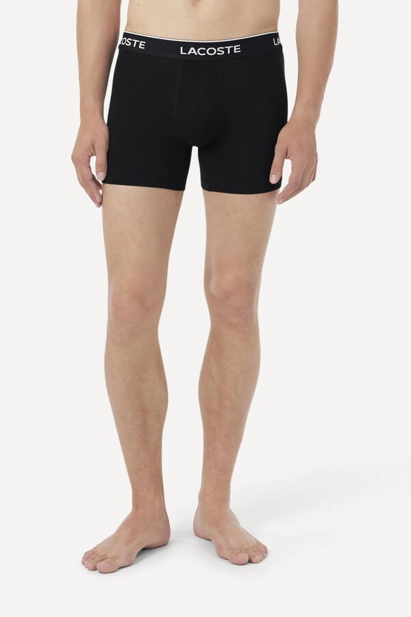 Lacoste Pack 3 boxers cintura el&aacute;stica Verde