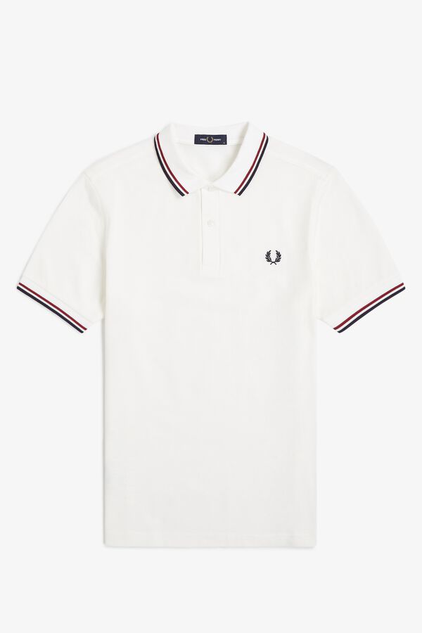 Fred Perry Polo em dois tons Fred Perry Ecru