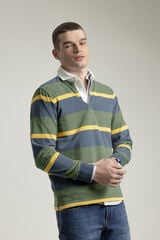 PuroEGO Camisa polo de algodão multi-listrada Verde