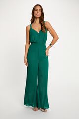 Morgan Pleated leg jumpsuit Green