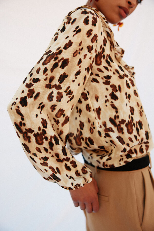 Cortefiel Flounced blouse Multicolour