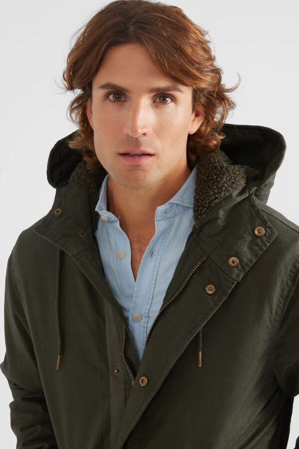 Silbon Parka clasica borreguito verde Verde