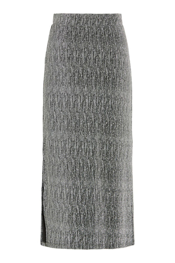 Vila Saia midi com glitter Cinzento