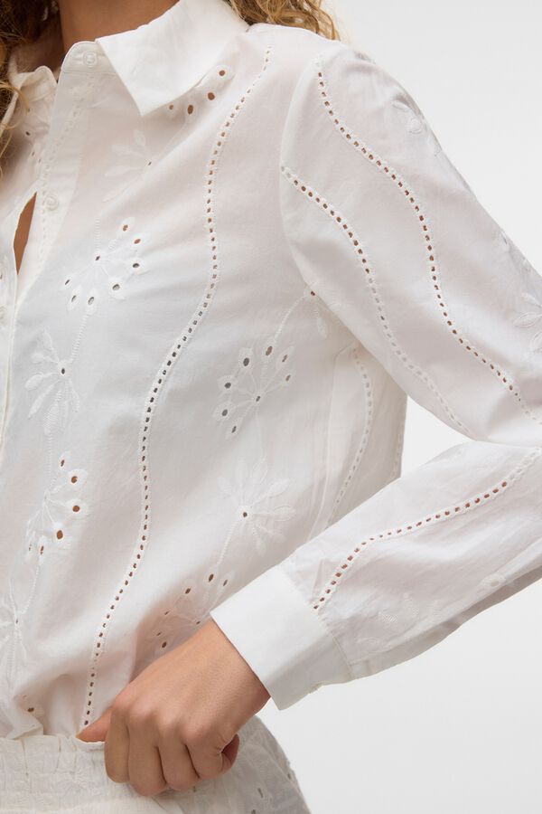 Vero Moda Camisa de manga comprida com recortes Branco