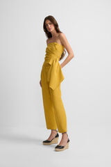 Silbon Calças plissadas Amarelo