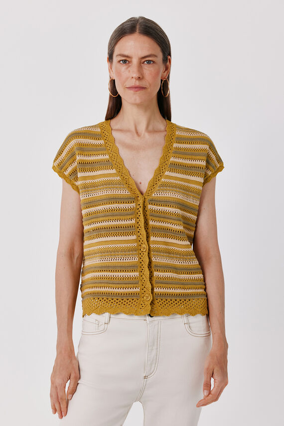Chaqueta punto multicolor