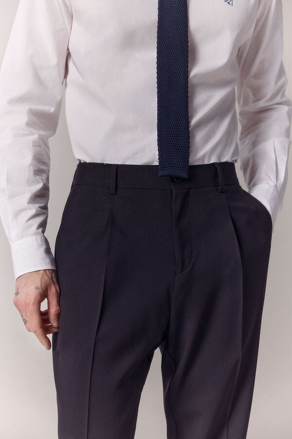 OOTO Pants with angled flap Navy