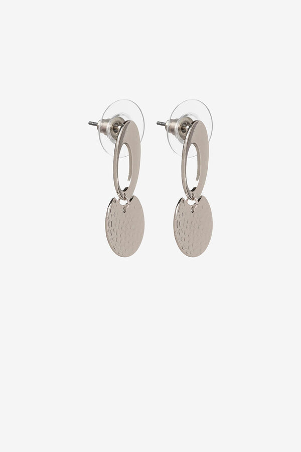Cortefiel Medium silver-tone earrings Grey
