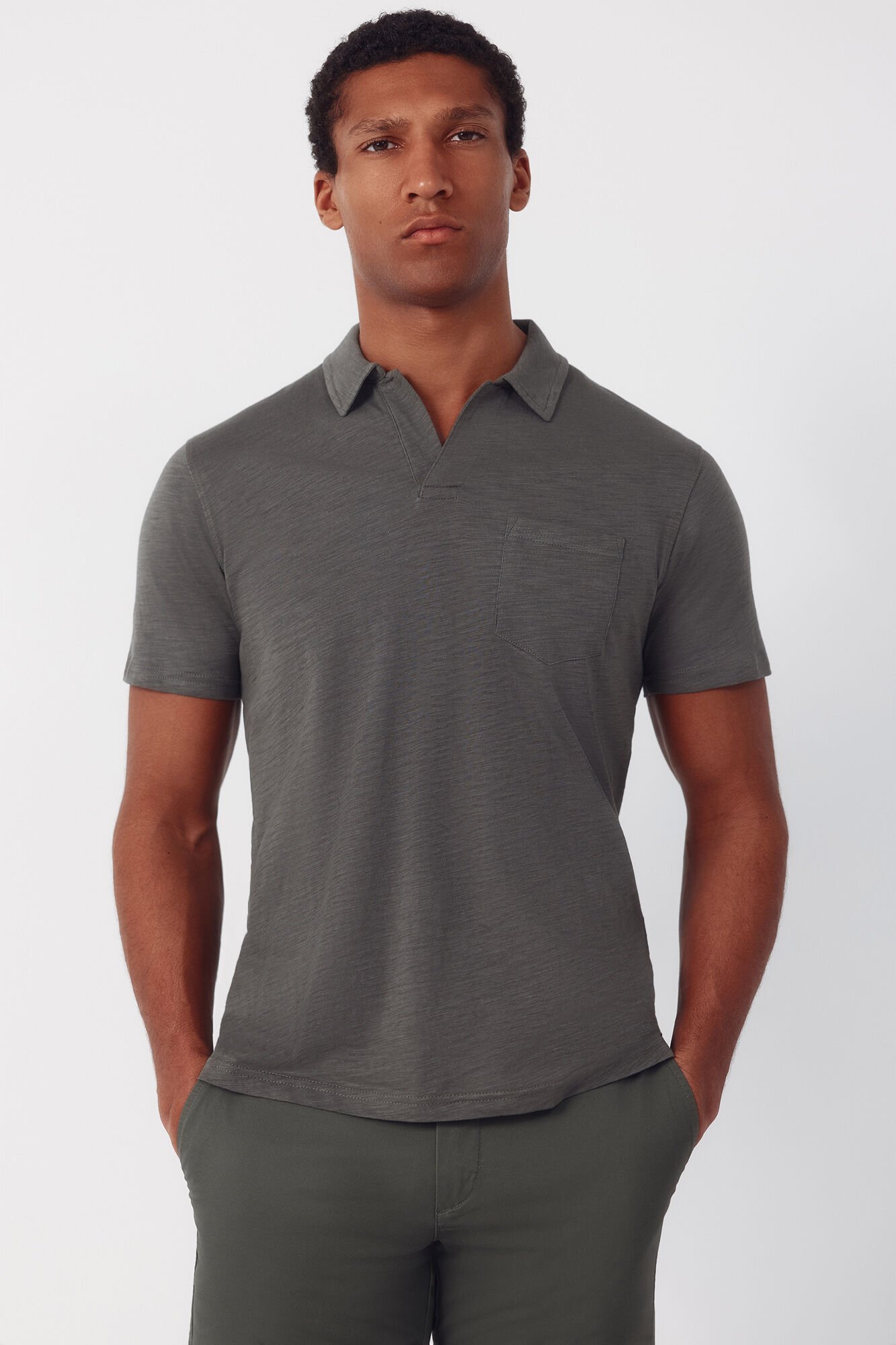 Cortefiel Polo liso slub