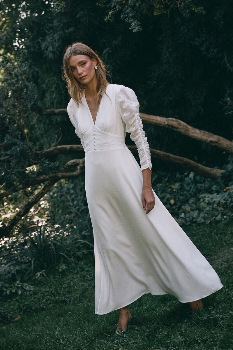 Vestido Novia Vestidos Blancos Cortefiel Cortefiel Vestido De