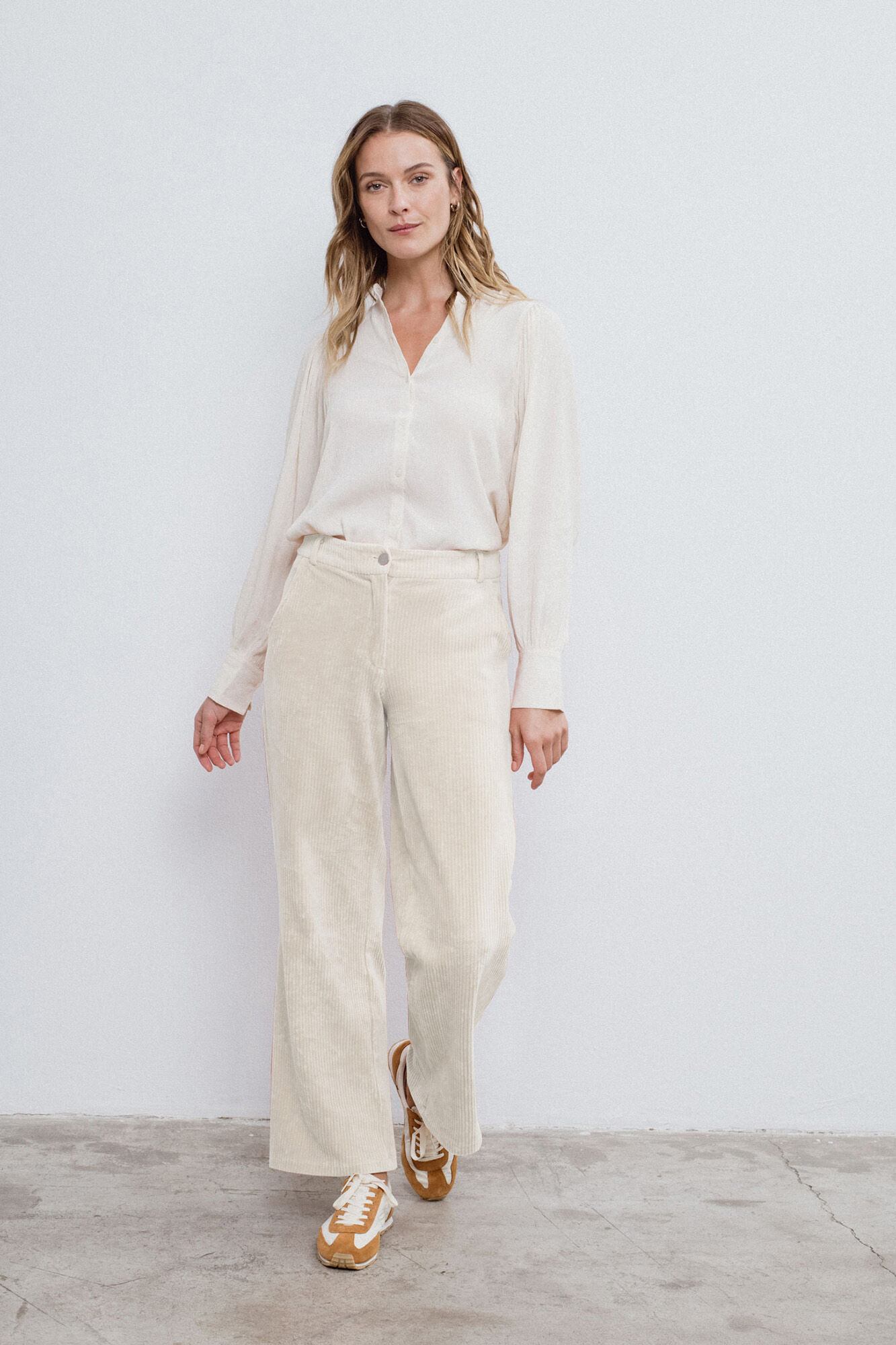 Vila Cal&ccedil;a compridas de veludo cotel&ecirc;