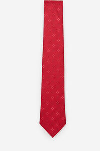 Cortefiel Micro design silk tie Red