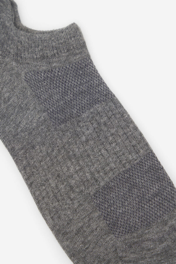 Cortefiel Calcetín tobillero coolmax Gris