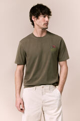 OOTO T-shirt gr&aacute;fica lavada Verde