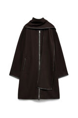 Vero Moda Sobretudo de tecido com detalhe de cachecol Castanho