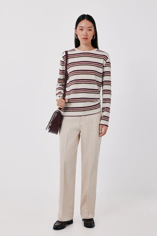 Cortefiel Chenille crew neck T-shirt Multicolour