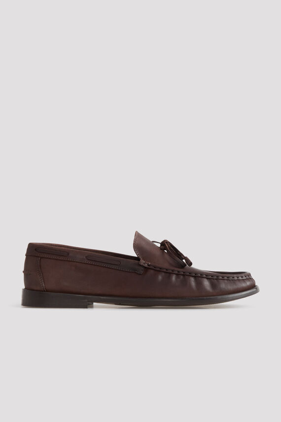 Mocasín piel con lazada