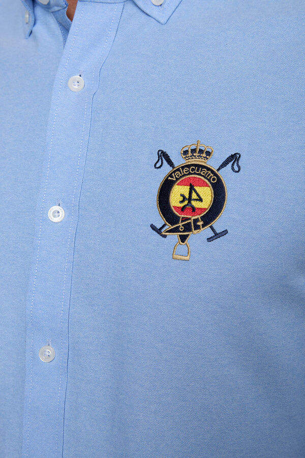 Valecuatro Camisa bordada Espanha azul claro Azul