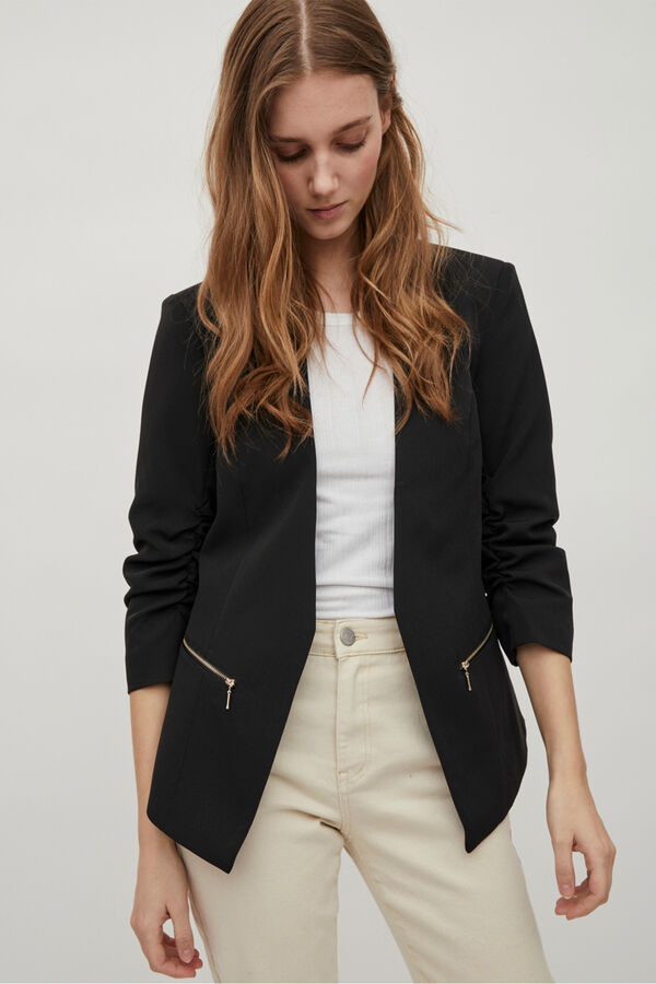 Cortefiel Women's tailored blazer Black