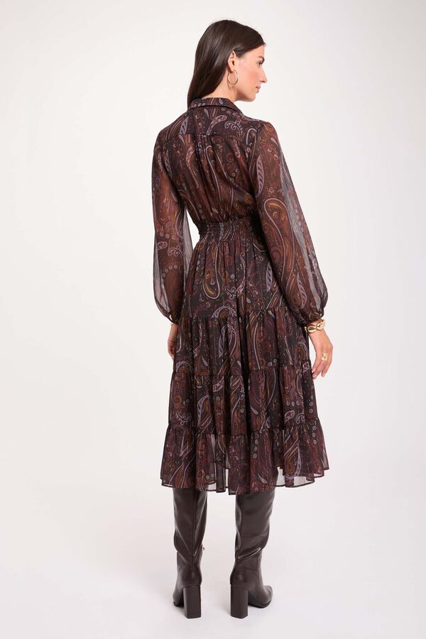 Morgan Chiffon long dress Multicolour