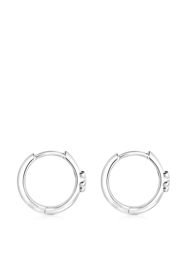 Tous Pendientes aro oso de plata TOUS Basics Gris