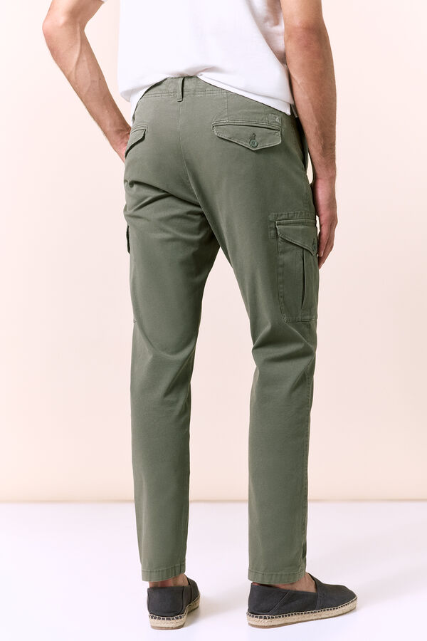 OOTO Slim fit cargo trousers Kaki