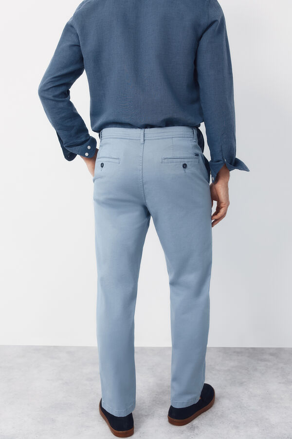 Cortefiel Regular fit chinos Blue