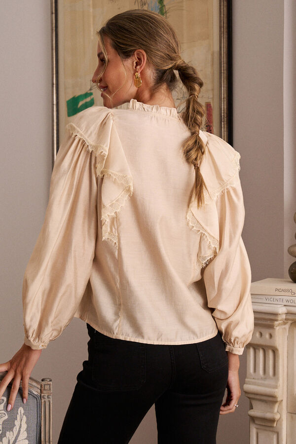 Polín Et Moi Blusa de renda Anne Tostado