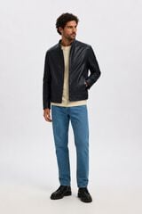 Selected Leather jacket Black