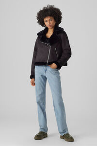 Vero Moda Blusão de veludo com fecho-éclair para mulher