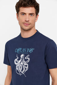 Cortefiel T-shirt gráfica polvo Azul