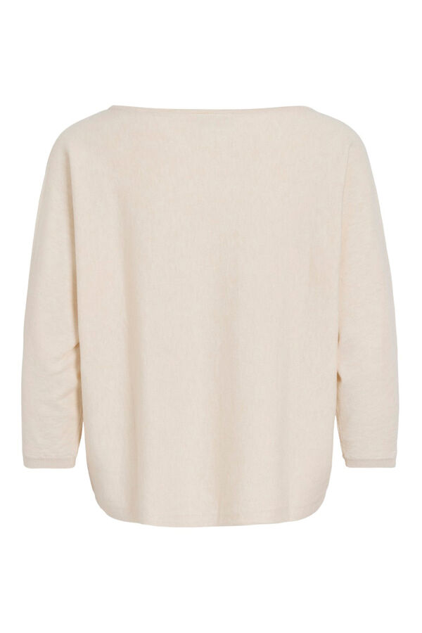 Vila Camisola manga m&eacute;dia em viscose Tostado