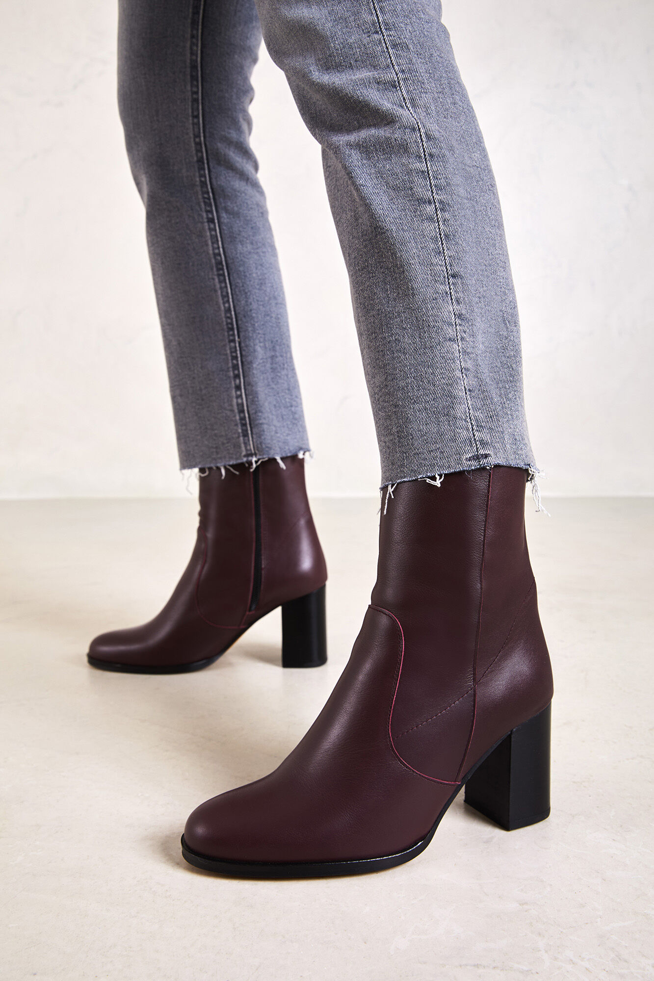 Bryan Stepwise Botins em pele Chiara