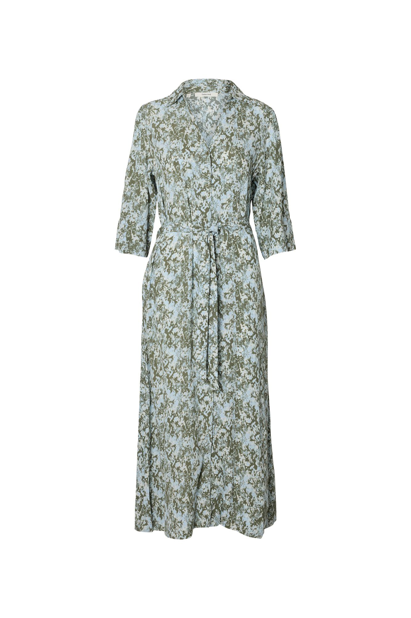 Selected Vestido comprido estampado