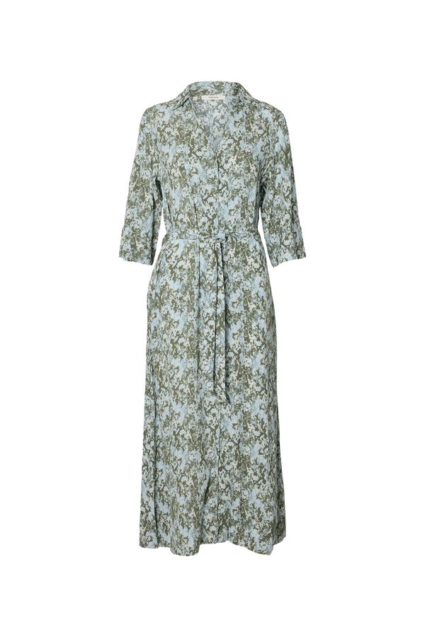 Selected Printed long dress Green