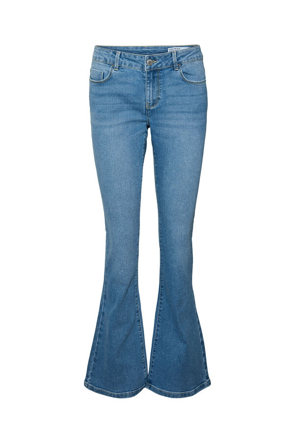 Cortefiel Calça jeans larga com bolsos Azul