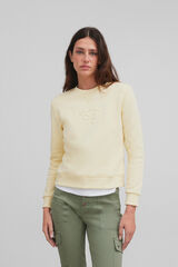Cortefiel Sweatshirt woman silbon clássica Amarelo