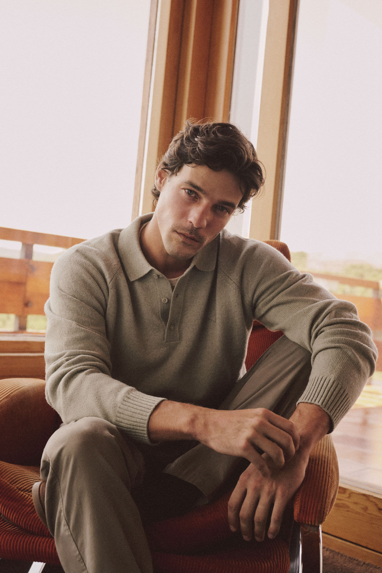 OOTO Jersey cuello polo lana