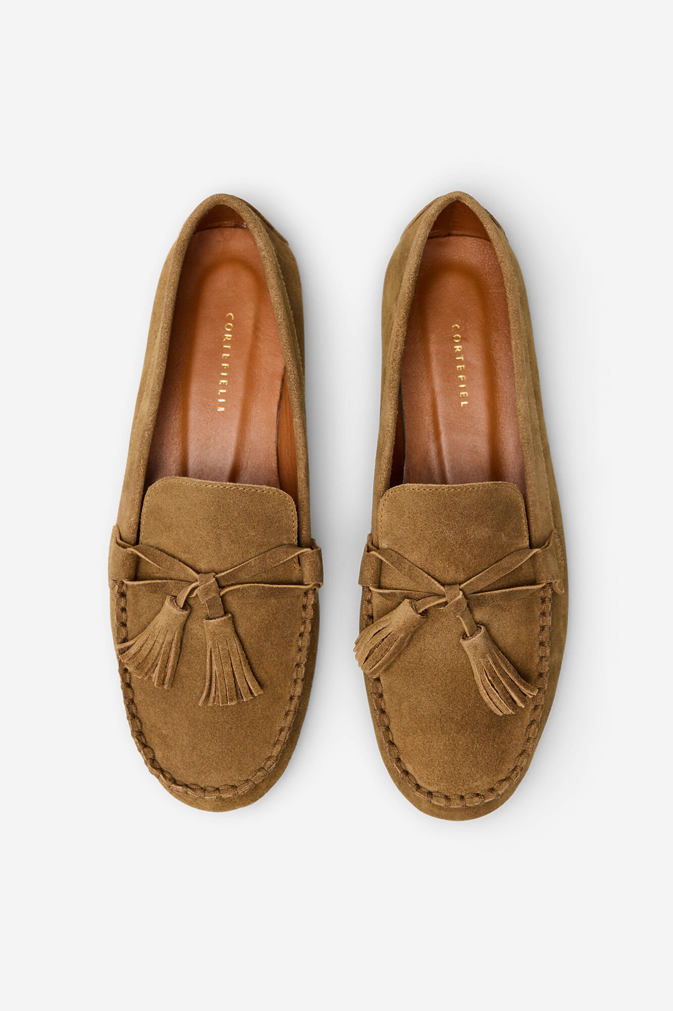 Cortefiel split leather tassels loafer